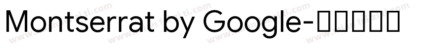 Montserrat by Google字体转换